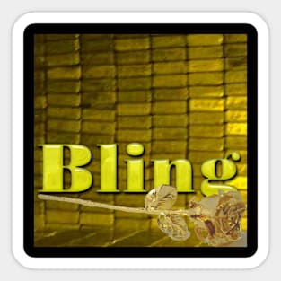 Golden Bling Bling Sticker